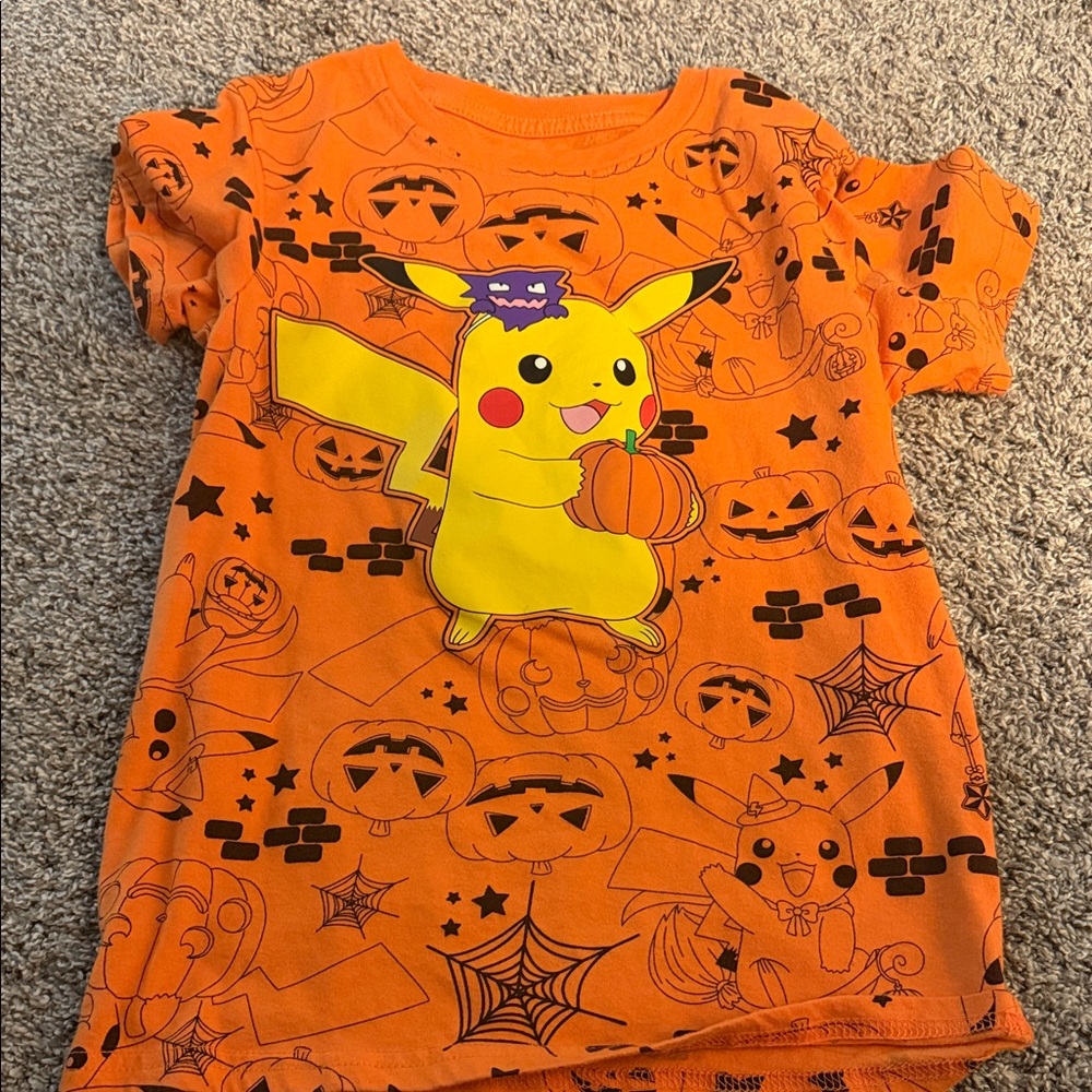 Pokemon Pikachu Halloween Tee - Orange
